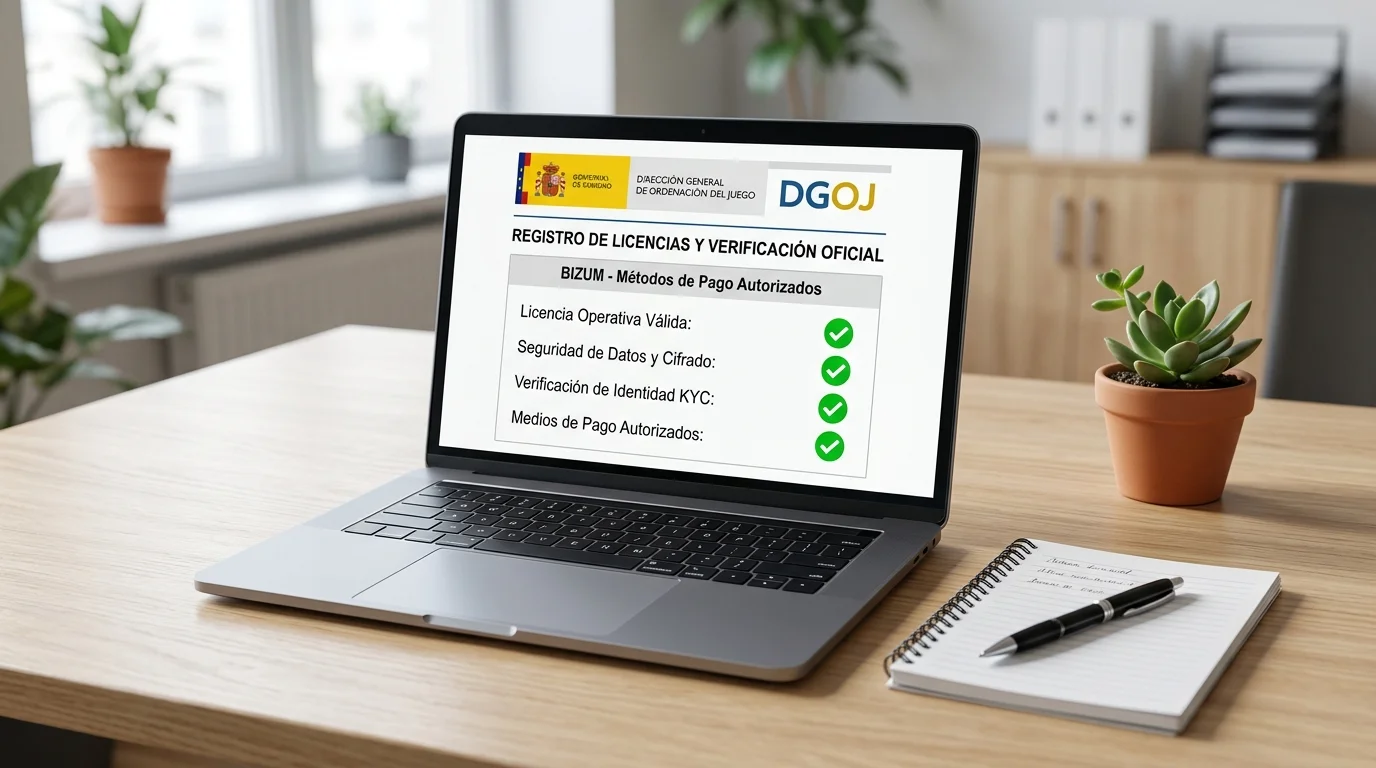 Verificación de licencia DGOJ en casinos con Bizum