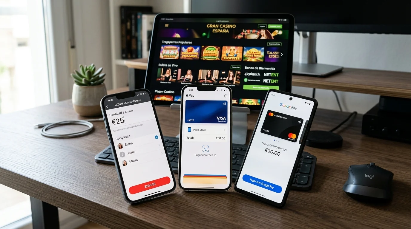 Smartphone con opciones de pago móvil para casinos online en España